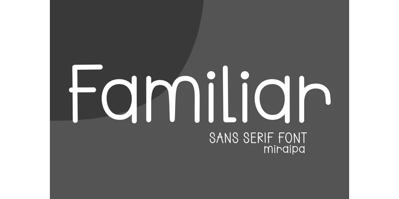 Familiar Font by miraipa — Sans Serif Font