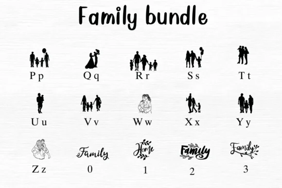 Family Bundle by Nongyao — Dingbats Font — thumbnail 3