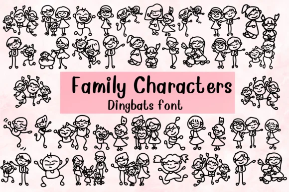 Family Characters by Nongyao — Dingbats Font