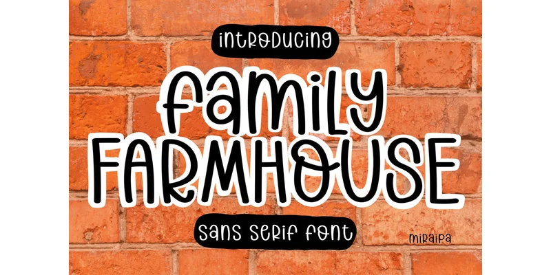 Family Farmhouse Font by miraipa — Sans Serif Font