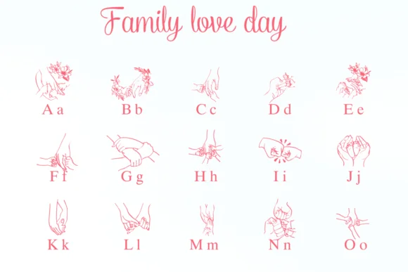 Family Love Day by Nongyao — Dingbats Font — thumbnail 2