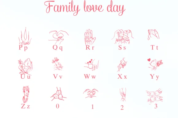 Family Love Day by Nongyao — Dingbats Font — thumbnail 3