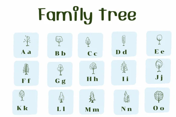 Family Tree by Ketsarin — Dingbats Font — thumbnail 2