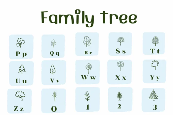 Family Tree by Ketsarin — Dingbats Font — thumbnail 3