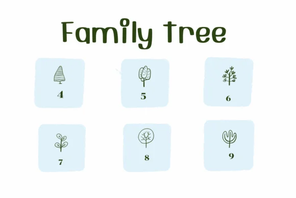 Family Tree by Ketsarin — Dingbats Font — thumbnail 4