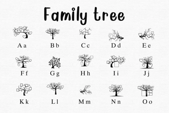 Family Tree by Nongyao — Dingbats Font — thumbnail 2