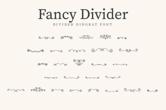 Fancy Divider by CraftedType Studio — Dingbats Font