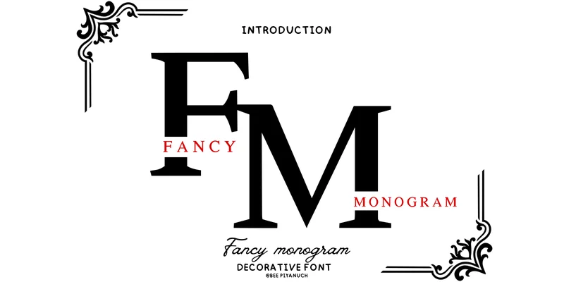 Fancy Monogram Font by Bee piyanuch by Bee piyanuch — Decorative Font