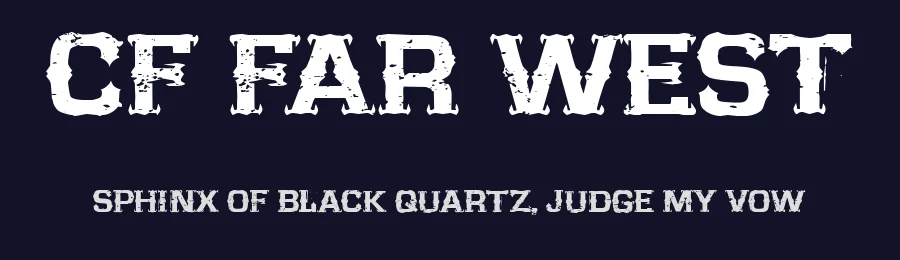 CF Far West by Cloutierfontes — Decorative Font — thumbnail 2