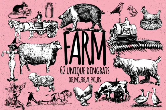 Farm by Minimalistartstudio — Dingbats Font