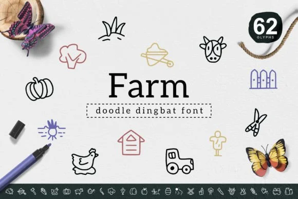 Farm by YandiDesigns — Dingbats Font