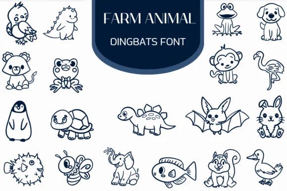 Farm Animal by Heartcraft Atelier — Dingbats Font