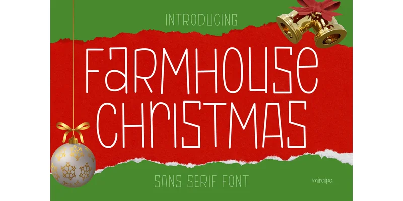 Farmhouse Christmas Font by miraipa — Sans Serif Font