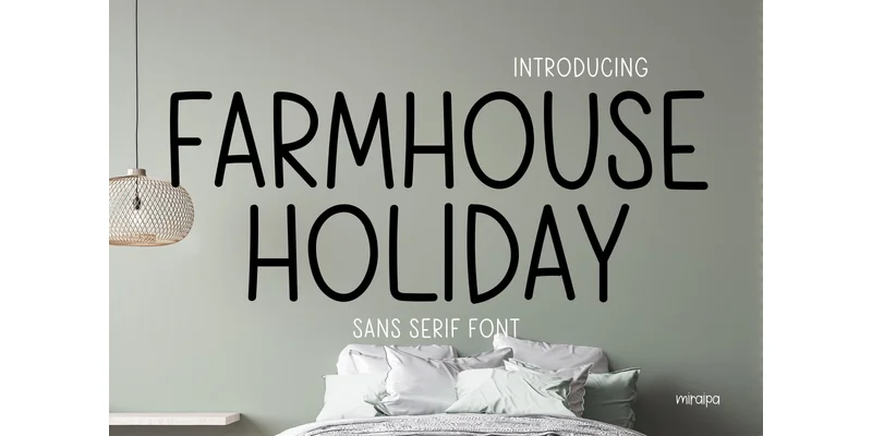 Farmhouse Holiday Font by miraipa — Sans Serif Font