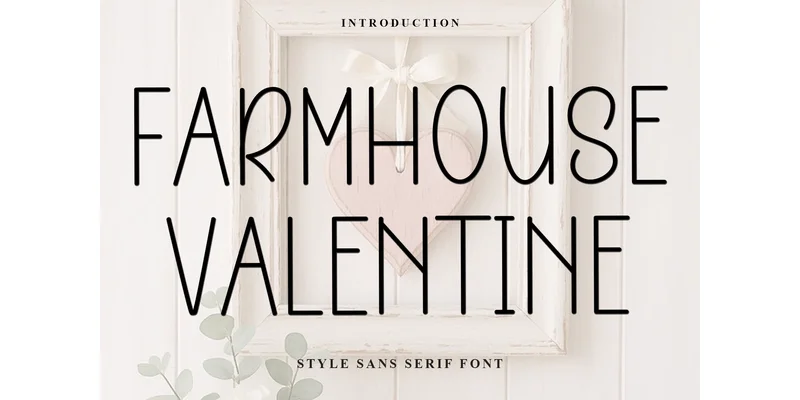 Farmhouse Valentine Font by FreshTypeINK — Sans Serif Font