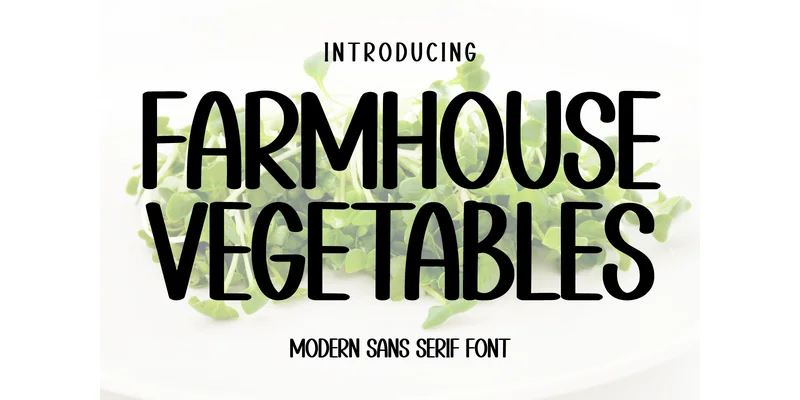 Farmhouse Vegetables Font by Minimalist Eyes — Sans Serif Font