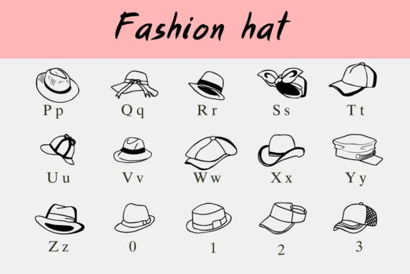 Fashion Hat by Nongyao — Dingbats Font — thumbnail 3
