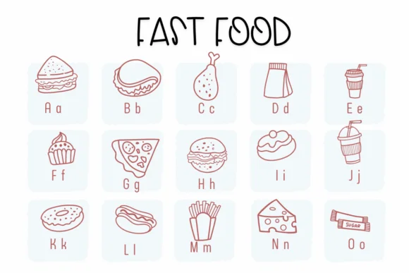 Fast Food by Sirinart — Dingbats Font — thumbnail 2