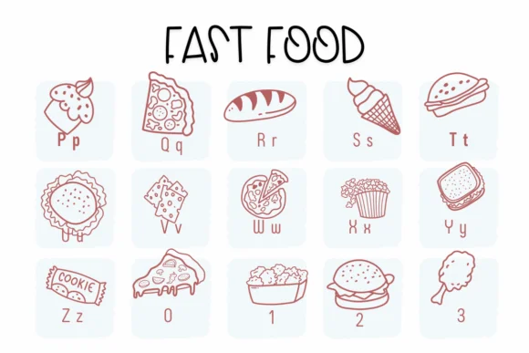 Fast Food by Sirinart — Dingbats Font — thumbnail 3