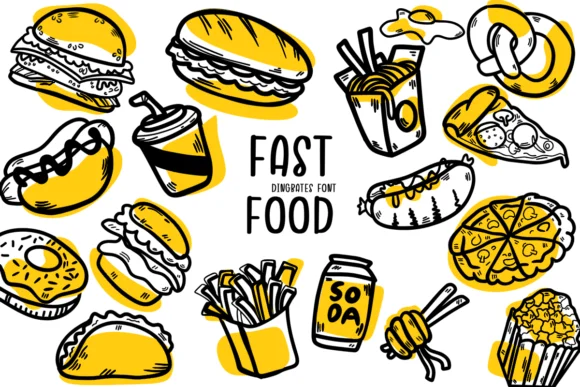 Fast Food by Bee piyanuch — Dingbats Font