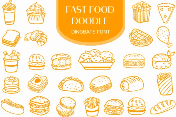 Fast Food Doodle by Heartcraft Atelier — Dingbats Font