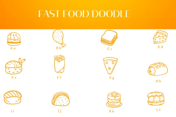 Fast Food Doodle by Heartcraft Atelier — Dingbats Font — thumbnail 2