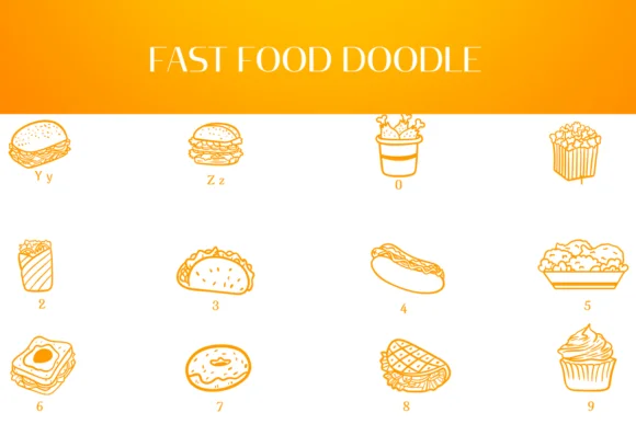 Fast Food Doodle by Heartcraft Atelier — Dingbats Font — thumbnail 4