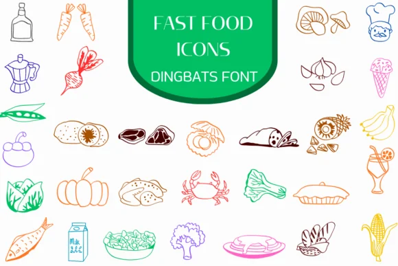 Fast Food Icons by Heartcraft Atelier — Dingbats Font