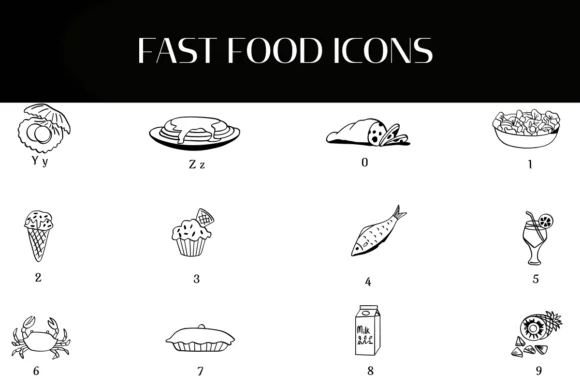 Fast Food Icons by Heartcraft Atelier — Dingbats Font — thumbnail 4