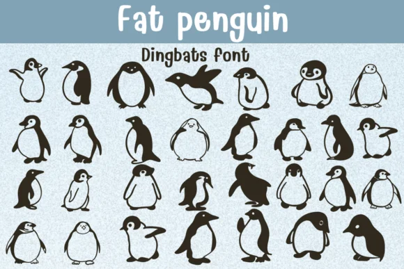 Fat Penguin by Sontaya — Dingbats Font
