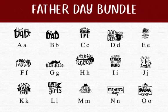 Father Day Bundle by Nongyao — Dingbats Font — thumbnail 2