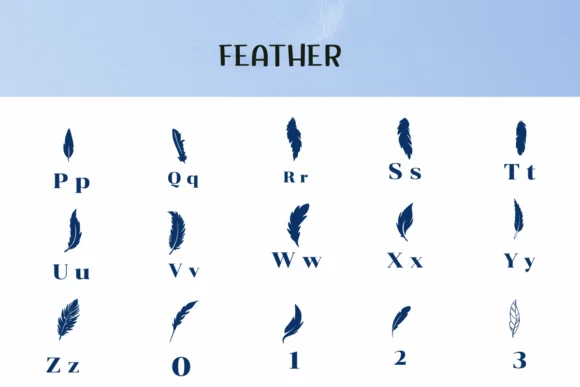 Feather by Ketsarin — Dingbats Font — thumbnail 3