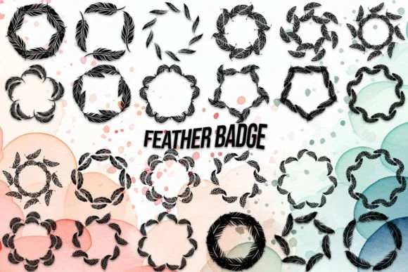 Feather Badge by MOMAT THIRTYONE — Dingbats Font