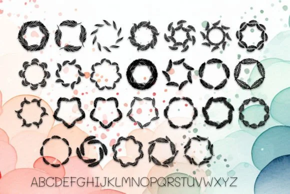 Feather Badge by MOMAT THIRTYONE — Dingbats Font — thumbnail 2