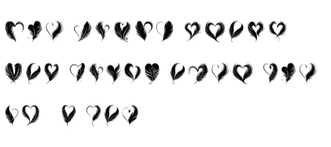 Feather Heart by MOMAT THIRTYONE — Dingbats Font — thumbnail 6