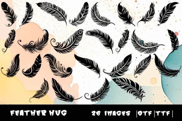 Feather Hug by MOMAT THIRTYONE — Dingbats Font
