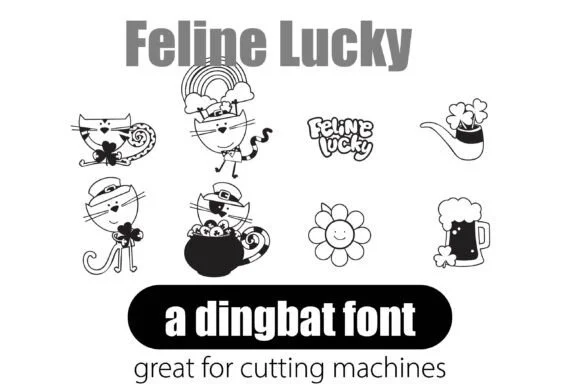 Feline Lucky by Illustration Ink — Dingbats Font
