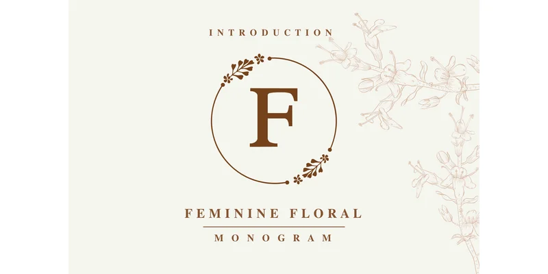 Feminine Floral Font by Pui Art by Pui Art — Decorative Font