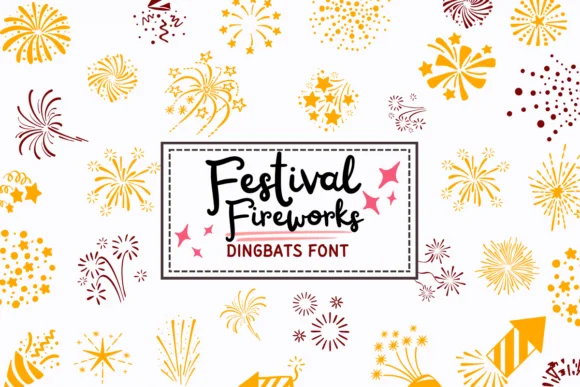 Festival Fireworks by PraewDesigns — Dingbats Font