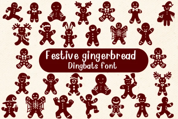 Festive Gingerbread by Nongyao — Dingbats Font