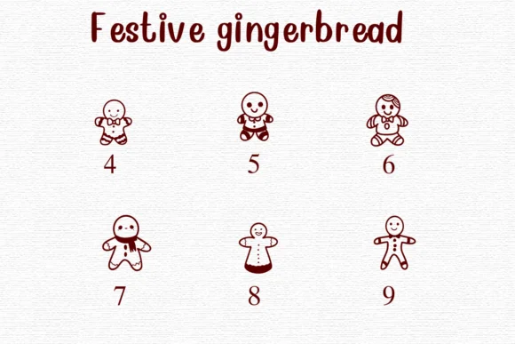 Festive Gingerbread by Nongyao — Dingbats Font — thumbnail 4