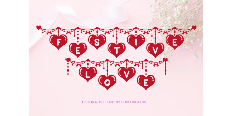 Festive Love Font by susecreative by susecreative — Decorative Font