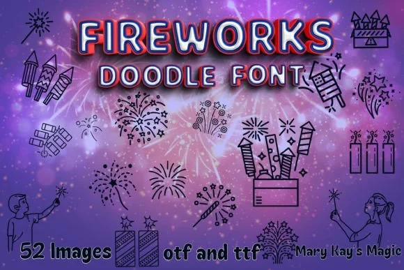 Fireworks by Mary Kay's Magic — Dingbats Font