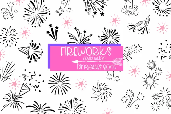 Fireworks Graduation by Sirinart — Dingbats Font