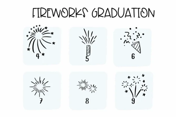 Fireworks Graduation by Sirinart — Dingbats Font — thumbnail 4
