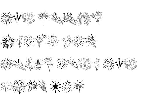 Fireworks Graduation by Sirinart — Dingbats Font — thumbnail 8