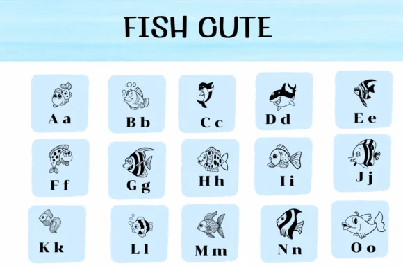 Fish Cute by Ketsarin — Dingbats Font — thumbnail 2