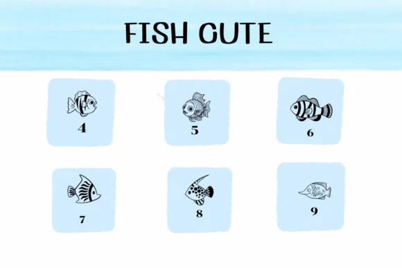 Fish Cute by Ketsarin — Dingbats Font — thumbnail 4