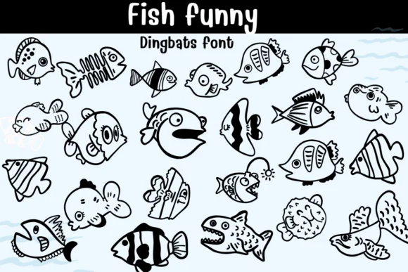 Fish Funny by Sontaya — Dingbats Font