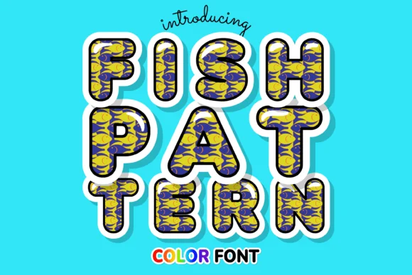 Fish Pattern by JUSTTYPE — Color Fonts Font